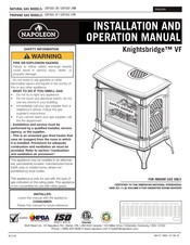 Napoleon Knightsbridge GVFS60-1N Installation And Operation Manual