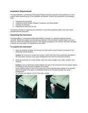 Molecular Devices SpectraMax L Installation Procedure