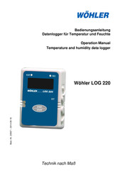 Wohler LOG 220 Operation Manual