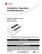 Trane Horizon OAGD120A Installation, Operation And Maintenance Manual