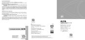 Faro ALYA Instruction Manual
