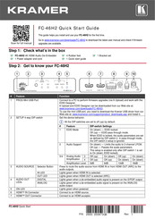 Kramer FC-46H2 Quick Start Manual