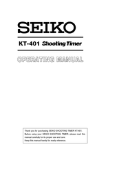 Seiko KT-401 Operating Manual