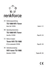 Renkforce TU-1000 Operating Instructions Manual
