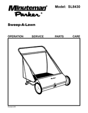 Minuteman Parker Sweep-A-Lawn SL8430 Operation Service Parts Care
