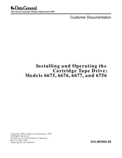 Data General 6676 Installing And Operating Instructions