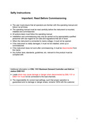 frako EML 1101 Operating Manual