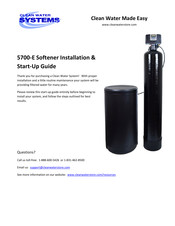 Clean Water Systems Pro-OX 5700-E Installation & Start?Up Manual