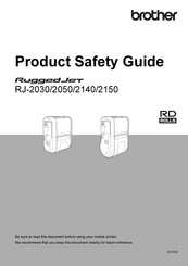 Brother RuggedJet RJ-2050 Product Safety Manual