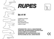 Rupes BA 41 W Operating And Maintenance Instructions Manual