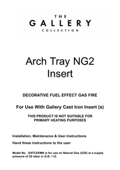 BFM Gallery Arch Tray NG2 Series Installation, Maintenance & User Instructions