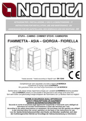 LA NORDICA FIAMMETTA Instructions For Installation, Use And Maintenance Manual