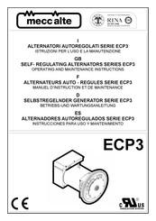 Mecc Alte ECP3-2S/2 Operating And Maintenance Instructions Manual