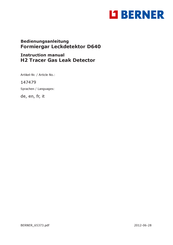Berner D640 Instruction Manual