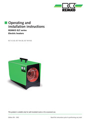 REMKO ELT 3-2 Operating And Installation Instructions