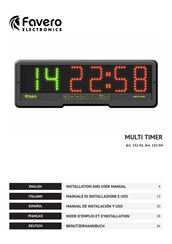 Favero Electronics 152-01 Installation And User Manual
