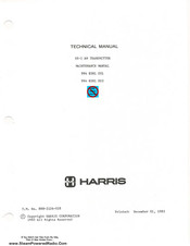 Harris SX-1 Technical Manual
