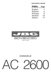 jbc AC 2600 Instruction Manual