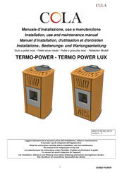 Cola TERMO POWER LUX Installation, Use And Maintenance Manual