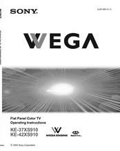 Sony WEGA KE-37XS910 Operating Instructions Manual