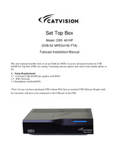 CATVISION CSR- 401HP Tubicast Installation Manual