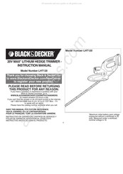 Black & Decker LHT120 Instruction Manual