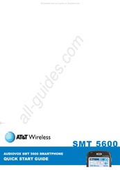 Audiovox SMT 5600 Quick Start Manual