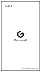 GEECOO Golf1 User Manual