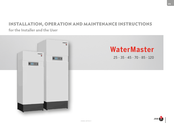 ACV WaterMaster 25 Installation, Operation And Maintenance Instructions For The Installer And The User