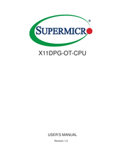 Supermicro X11DPG-OT-CPU User Manual