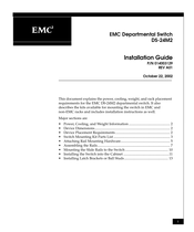 EMC Connectrix DS-24M2 Installation Manual