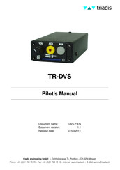 Triadis TR-DVS Pilot's Manual