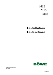 BÖWE M15 Installation Instructions Manual