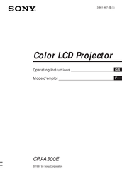 Sony CPJ-A300E Operating	 Instruction