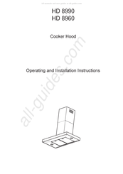AEG HD 8960 Operating And Installation Instructions