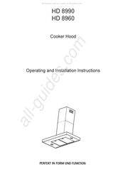 AEG HD 8960 Operating And Installation Instructions