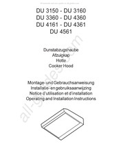 AEG DU 3150 Operating And Installation Instructions