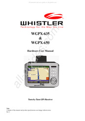 Whistler Whistler WGPX-650 Hardware User Manual