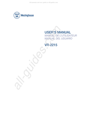 Westinghouse VR-2215 User Manual