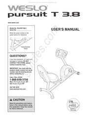 Weslo Pursuit T 3.8 User Manual