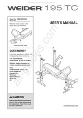 Weider 170 Tc Bench User Manual