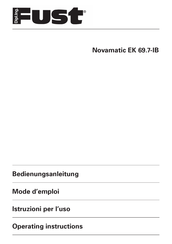 Fust Novamatic EK 69.7-IB Operating Instructions Manual