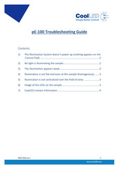 CoolLED pE-100 Series Troubleshooting Manual