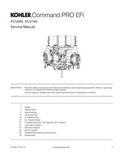 Kohler command pro PCV680 Service Manual