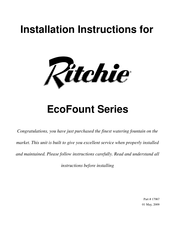 Ritchie EcoFount 2 Installation Instructions Manual