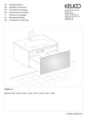 KEUCO 31342 Installation Instructions Manual