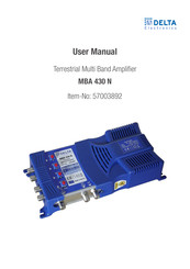 Delta Electronics MBA 430 N User Manual