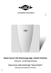 clage Home Server Operating And Installation Instructions