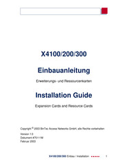 BinTec X4100 Installation Manual