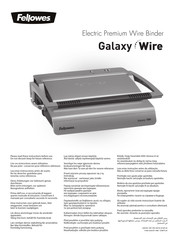 Fellowes Galaxy e Wire Instructions Manual